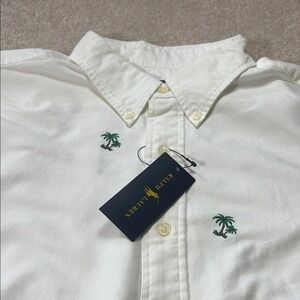 Ralph Lauren Palm Tree Print Button Down Shirt Short‎ Sleeve 1X